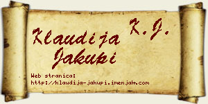 Klaudija Jakupi vizit kartica